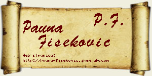 Pauna Fišeković vizit kartica